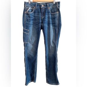 Ariat Women's Rebar Mid Rise Durastretch Nightride Straight Jeans 29